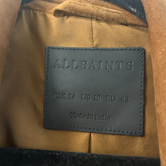 ALLSAINTS Morgan 2-In-1 Suede Biker Jacket - LIKE BRAND NEW - Picture 4 of 7
